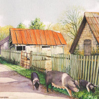 Karen Frampton, New Forest Artist, paintings, greeting cards, murals, slate, Hampshire, UK